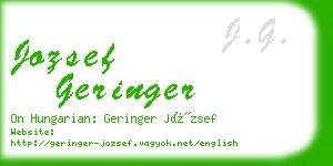 jozsef geringer business card